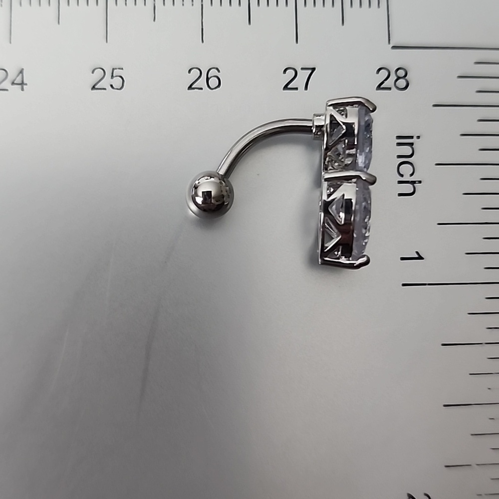 Crystal BELLY BUTTON RING Multi GEMS - Picture 3 of 3